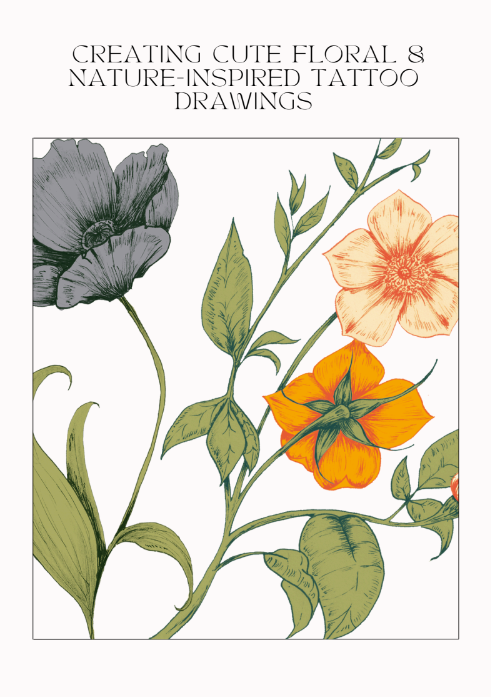 Creating cute floral & Nature-inspired Tattoo Drawings